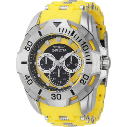 Invicta Men's Watch - Sea Spider Chrono Black, Silver Tone and Yellow Dial | 44126 ,