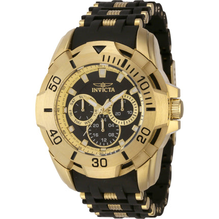 Invicta Men's Watch - Sea Spider Chronograph Black and Gold Tone Dial Strap | 44121 ,