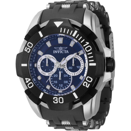 Invicta Men's Watch - Sea Spider Quartz Chronograph Black and Silver Strap | 44122 ,