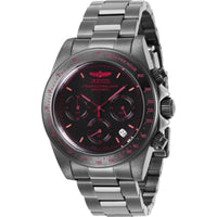 Invicta Men's Watch - Speedway Chronograph Black Dial Gunmetal Steel Bracelet | 27771 ,