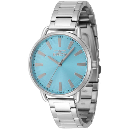 Invicta Women's Quartz Watch - Wildflower Light Blue Dial Silver Tone Bracelet | 47321 ,