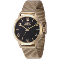Invicta Women's Watch Set - Wildflower Black Dial Yellow Gold Mesh Bracelet | 47277 ,
