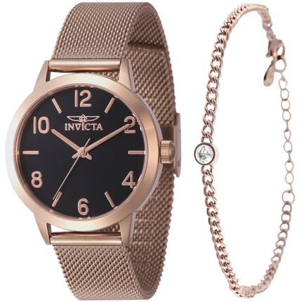 Invicta Women's Watch Set - Wildflower Quartz Rose Gold Mesh Bracelet | 47276 ,