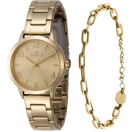 Invicta Women's Watch with Bracelet Set - Wildflower Quartz Gold Tone Dial | 47271 ,