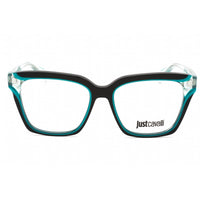 Just Cavalli Women's Eyeglasses - Black Shiny Light Green Square Frame | VJC002V 07M4 ,