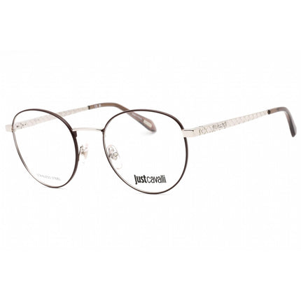 Just Cavalli Women's Eyeglasses - Shiny Palladium Metal Round Frame | VJC017 0A75 ,
