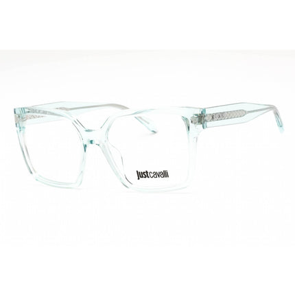 Just Cavalli Women's Eyeglasses - Shiny Transparent Green Square Frame | VJC006 0M40 ,