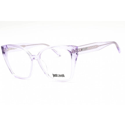 Just Cavalli Women's Eyeglasses - Shiny Transparent Purple Cat Eye Frame | VJC005 06SC ,