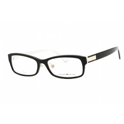 Kate Spade Women's Eyeglasses - Clear Lens Black Ivory Rectangular | Jolisa 09HT 00 ,