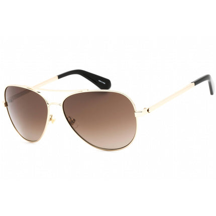 Kate Spade Women's Sunglasses - Gold Black Metal Aviator Frame | AVALINE2/S 0RHL HA ,