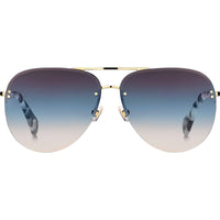Kate Spade Women's Sunglasses - Gold Havana Frame Brown Teal Lens | JAKAYLA/S 0JBW ,