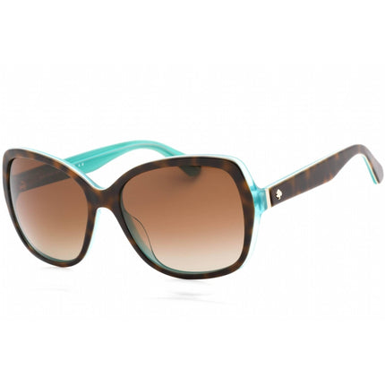 Kate Spade Women's Sunglasses - Havana Aqua Rectangular Frame | Karalyn/S 0KL3 LA ,