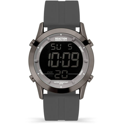 Kenneth Cole Reaction Men's Digital Watch - Black Dial Grey Strap | KRWGP2178304 ,