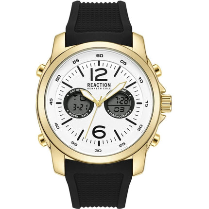 Kenneth Cole Reaction Men's Watch - Ana-Digi Dual Time Black Strap | KRWGP2188303 ,