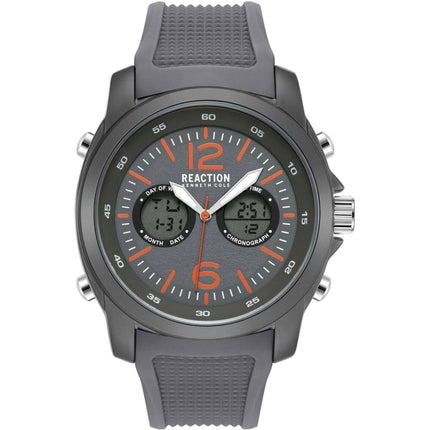 Kenneth Cole Reaction Men's Watch - Ana-Digi Dual Time Grey Strap | KRWGP2188301 ,