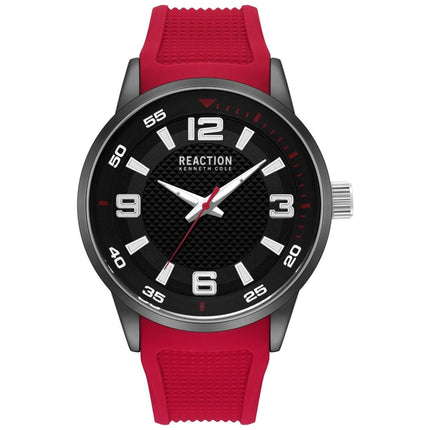 Kenneth Cole Reaction Men's Watch - Quartz Black Dial Red Strap | KRWGM2186804 ,