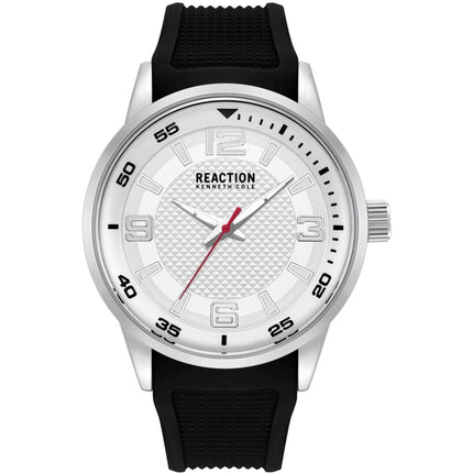 Kenneth Cole Reaction Men's Watch - Quartz Silver Tone Case Black Strap | KRWGM2186801 ,