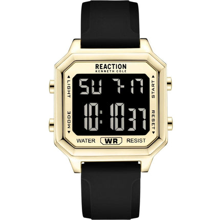 Kenneth Cole Reaction Unisex Watch - Retro Digital Dial Black Strap | KRWGM7000804 ,