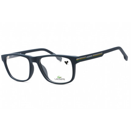 Lacoste Men's Eyeglasses - Clear Demo Lens Matte Blue Rectangular Frame | L2887 401 ,