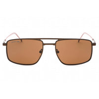 Lacoste Men's Sunglasses - Matte Brown Metal Rectangular Shape 56mm Frame | L255S 201 ,