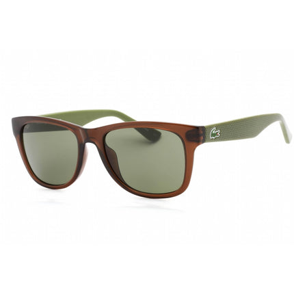 Lacoste Unisex Sunglasses - Green Lens Brown Rectangular Plastic Frame | L734S (210) ,