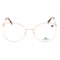 Lacoste Women's Eyeglasses - Clear Demo Lens Rose Gold Rectangular Frame | L2260 757 ,
