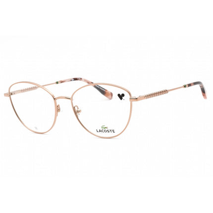 Lacoste Women's Eyeglasses - Clear Lens Matte Rose Gold Cat Eye Frame | L2289 714 ,