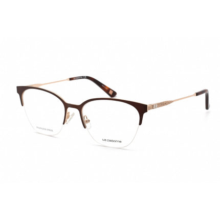 Liz Claiborne Women's Eyeglasses - Clear Demo Lens Brown Gold Frame | L 658 0FG4 00 ,