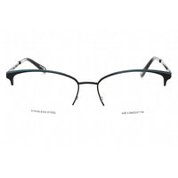 Liz Claiborne Women's Eyeglasses - Clear Lens Black Teal Cat Eye Frame | L 673 0ETJ 00 ,