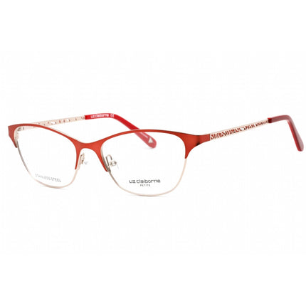 Liz Claiborne Women's Eyeglasses - Clear Lens Matte Red Gold Frame | L 465 0G1C 00 ,