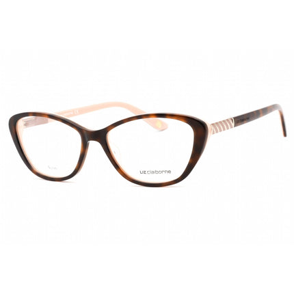 Liz Claiborne Women's Eyeglasses - Havana Peach Full Rim Cat Eye Frame | L 458 0HMV 00 ,