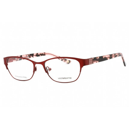 Liz Claiborne Women's Eyeglasses - Matte Burgundy Metal Oval Frame | L 439 07BL 00 ,