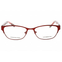 Liz Claiborne Women's Eyeglasses - Matte Burgundy Metal Oval Frame | L 439 07BL 00 ,