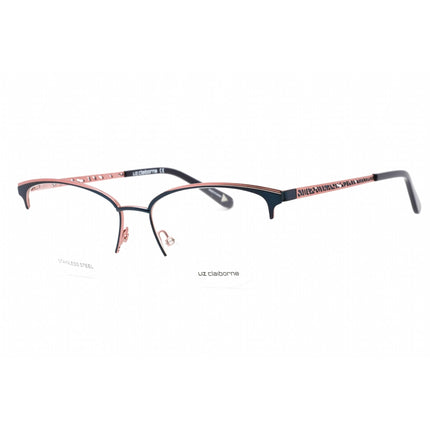 Liz Claiborne Women's Eyeglasses - Navy Cat Eye Half Rim Metal Frame | L 673 0E8W 00 ,