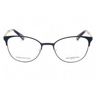 Liz Claiborne Women's Eyeglasses - Semi Matte Navy Metal Cat Eye Frame | L 445 0E8W 00 ,