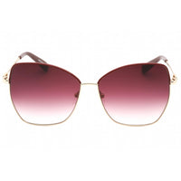 Longchamp Women's Sunglasses - Burgundy Lens Gold Cat Eye Metal Frame | LO156SL 722 ,