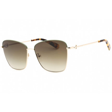 Longchamp Women's Sunglasses - Khaki Lens Gold Cat Eye Shape Metal Frame | LO153S 712 ,