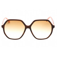 Longchamp Women's Sunglasses - Rose Lens Havana Oversized Acetate Frame | LO707S 208 ,