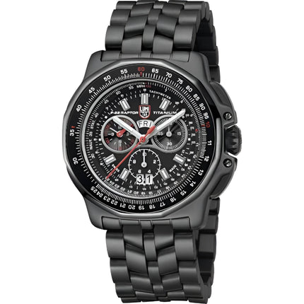 Luminox Men's Watch - F-22 Raptor Black Dial Titanium Bracelet Day-Date | XA.9272 ,
