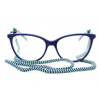 M Missoni Women's Eyeglasses - Clear Lens Blue Rectangular Frame | MMI 0067 0PJP 00 ,