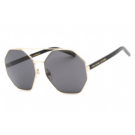 Marc Jacobs Women's Sunglasses - Grey Lens Gold Black Round Frame | MARC 524/S 0RHL IR ,