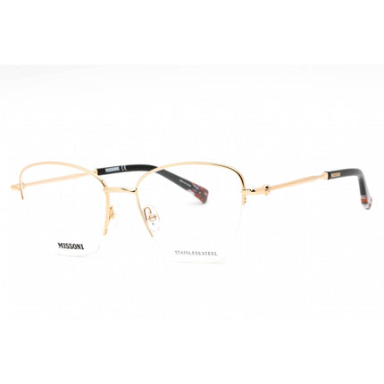 Missoni Women's Eyeglasses - Clear Demo Lens Rose Gold Cat Eye | MIS 0122 0000 00 ,