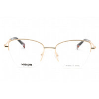 Missoni Women's Eyeglasses - Clear Demo Lens Rose Gold Cat Eye | MIS 0122 0000 00 ,
