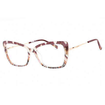 Missoni Women's Eyeglasses - Plum Multicolor Cat Eye Plastic Frame | MIS 0028 05ND 00 ,
