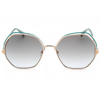 Missoni Women's Sunglasses - Dark Grey Sf Lens Gold Teal Frame | MIS 0075/S 0OGA 9O ,