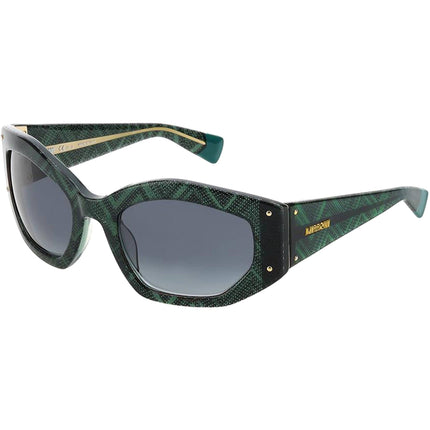 Missoni Women's Sunglasses - Green Pattern Frame Grey Shaded Lens | MIS 0001/S 06HO ,