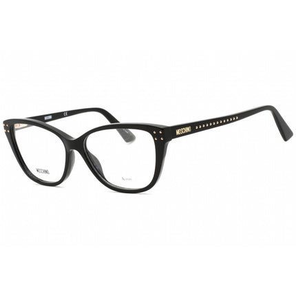 Moschino Women's Eyeglasses - Clear Demo Lens Black Cat Eye Frame | MOS583 0807 00 ,