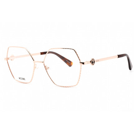 Moschino Women's Eyeglasses - Gold Copper Geometric Full Rim Frame | MOS593 0DDB 00 ,