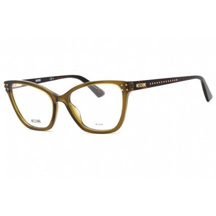 Moschino Women's Eyeglasses - Khaki Plastic Full Rim Cat Eye Frame | MOS595 03Y5 00 ,