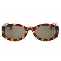 Moschino Women's Sunglasses - Brown Lens Havana 2 Oval Shape Frame | MOS141/S 005L 70 ,